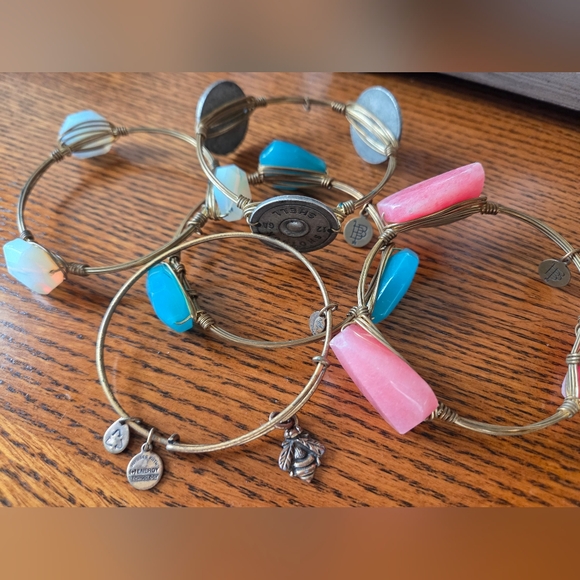 Bourbon and Bowties Jewelry - Alex and Ani Pink and Bourbon And Bowties Bracelets